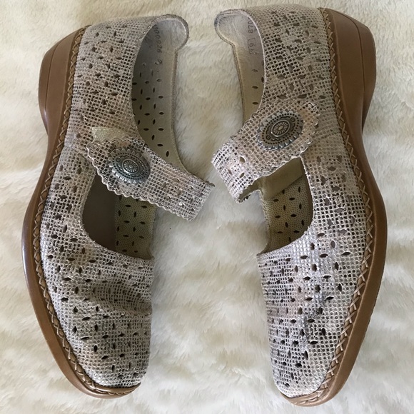 Rieker Antistress Mary Jane Leather Shoes Size 9 - Picture 1 of 10